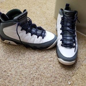 Jordan 9s purple and white.